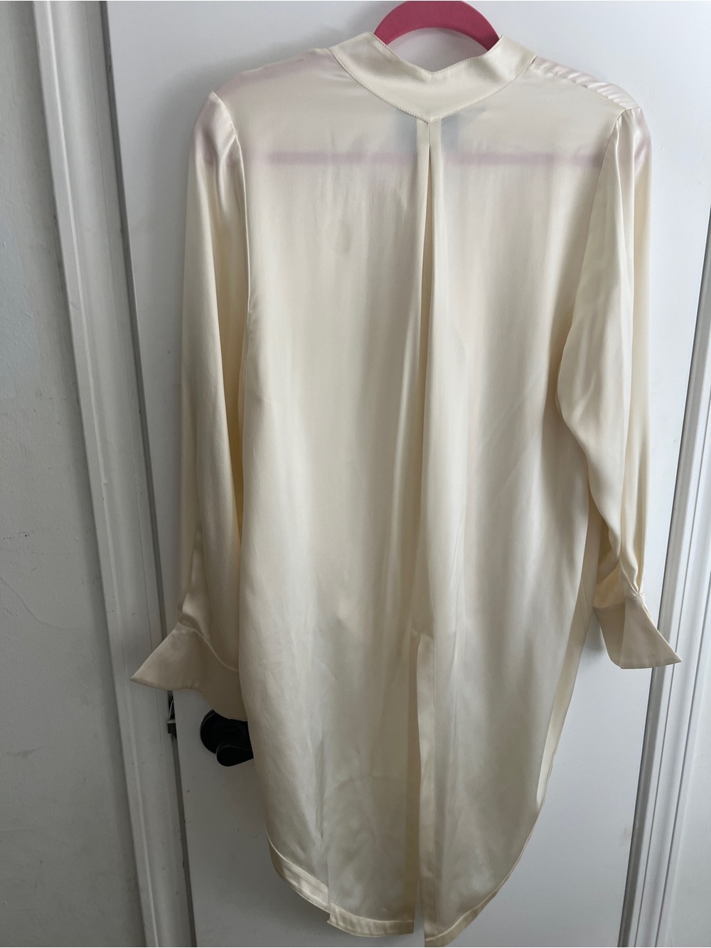 Alexis Cream Silk-Like Button Front Shirt - Picture 7 of 11
